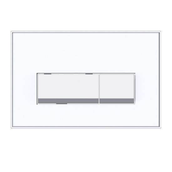 Keytec Flush plate white Glass/Chrome